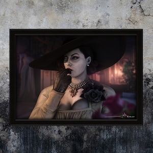 ALCINA DIMITRESCU | A4 | 13x18cm | Zeichnung | Digitaler Kunstdruck | Kunstwerk | Resident Evil 8 Village | Dame D |