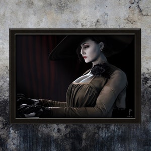 ALCINA DIMITRESCU | DIN A4 | 13x18cm | Zeichnung | Digitaler Kunstdruck | Resident Evil 8 Dorf | Dame D | Fanart | Kunstwerk |