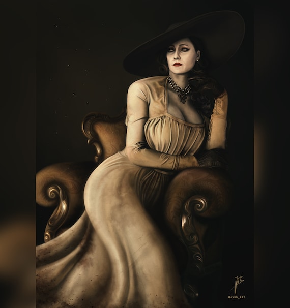 LADY DIMITRESCU | A4 | 13x18cm | Drawing | Digital Art Print