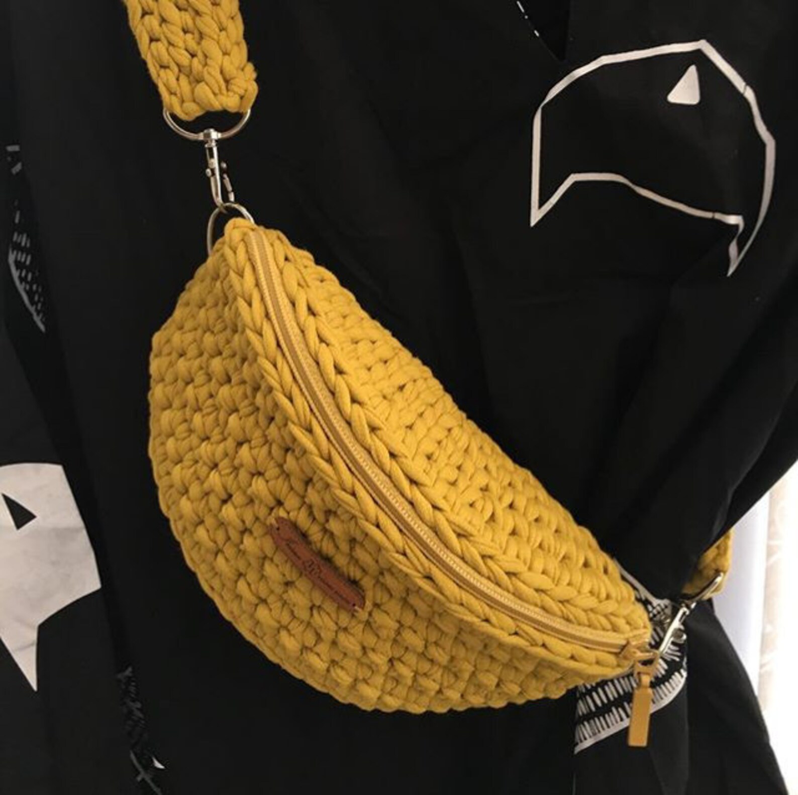 Waist bag crochet crossbody bag Crochet fanny pack Knitted Etsy