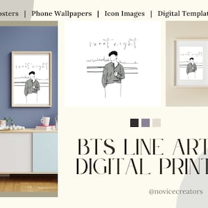V Digital Print | BTS Taehyung Sweet Night Poster | K-Pop Wall Art, BTS Fan Art, Printable BTS Poster, Kim Taehyung Artwork