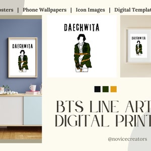 Suga Digital Print | BTS Agust D Daechwita Poster | K-Pop Wall Art, BTS Fan Art, Printable BTS Poster, Min Yoongi Artwork