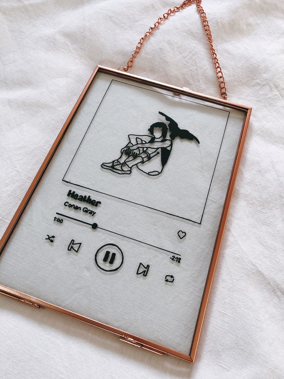 Handmade Spotify Glass Wall Decor Spotify Album Art Conan Gray Art