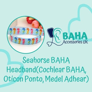 BAHA Accessories UK - Seahorse Headband (Cochlear BAHA, Oticon Ponto & Medel Adhear)