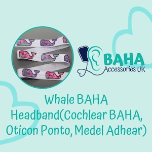 BAHA Accessories UK - Whale Headband (Cochlear BAHA, Oticon Ponto & Medel Adhear)