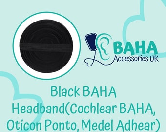 BAHA Accessories UK - Black Headband (Cochlear BAHA & Oticon Ponto)