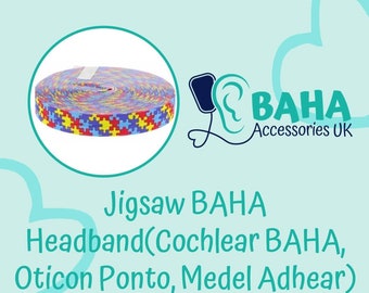 BAHA Accessories UK - Jigsaw Headband (Cochlear BAHA, Oticon Ponto & Medel Adhear)