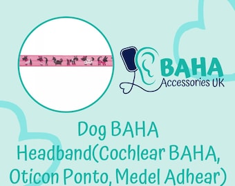 BAHA Accessories UK - Dog Headband (Cochlear BAHA, Oticon Ponto & Medel Adhear)