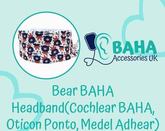 BAHA Accessories UK - Bear Headband (Cochlear BAHA, Oticon Ponto & Medel Adhear)