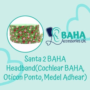 BAHA Accessories UK - Santa 2 Headband (Cochlear BAHA, Oticon Ponto & Medel Adhear)