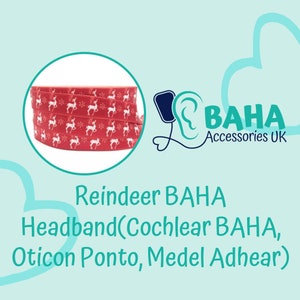 BAHA Accessories UK - Reindeer Headband (Cochlear BAHA, Oticon Ponto & Medel Adhear)