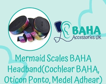 BAHA Accessories UK - Mermaid Scales Headband (Cochlear BAHA, Oticon Ponto & Medel Adhear)