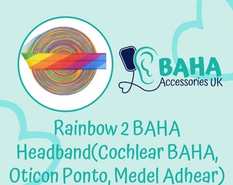 BAHA Accessories UK - Rainbow 2 headband (Cochlear BAHA, Oticon Ponto & Medel Adhear)