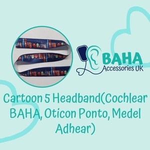 BAHA Accessories UK - Cartoon 5 Headband (Cochlear BAHA, Oticon Ponto & Medel Adhear)