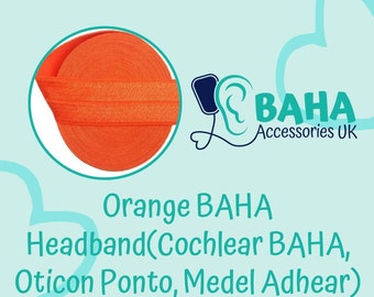 BAHA Accessories UK - Orange Headband (Cochlear BAHA, Oticon Ponto & Medel Adhear)