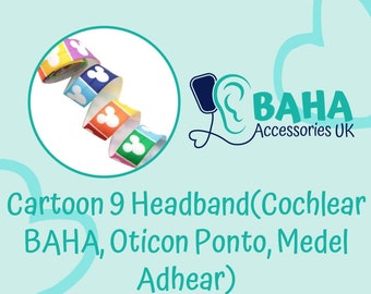 BAHA Accessories UK - Cartoon 9 Headband (Cochlear BAHA, Oticon Ponto & Medel Adhear)