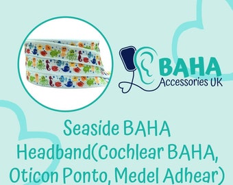 BAHA Accessories UK - Seaside Headband (Cochlear BAHA, Oticon Ponto & Medel Adhear)