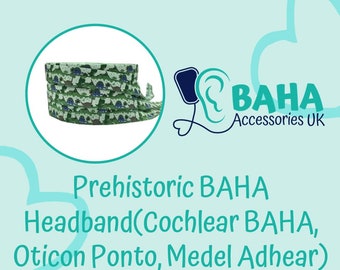 BAHA Accessories UK - Prehistoric Headband (Cochlear BAHA, Oticon Ponto & Medel Adhear)