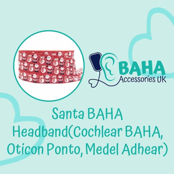BAHA Accessories - Weihnachtsmann Stirnband (Cochlear BAHA, Oticon Ponto & Medel Adhear)