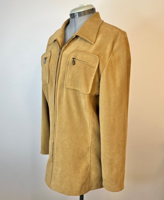 Vintage 1970s Tan Utility Jacket Casual Athleisur… - image 3