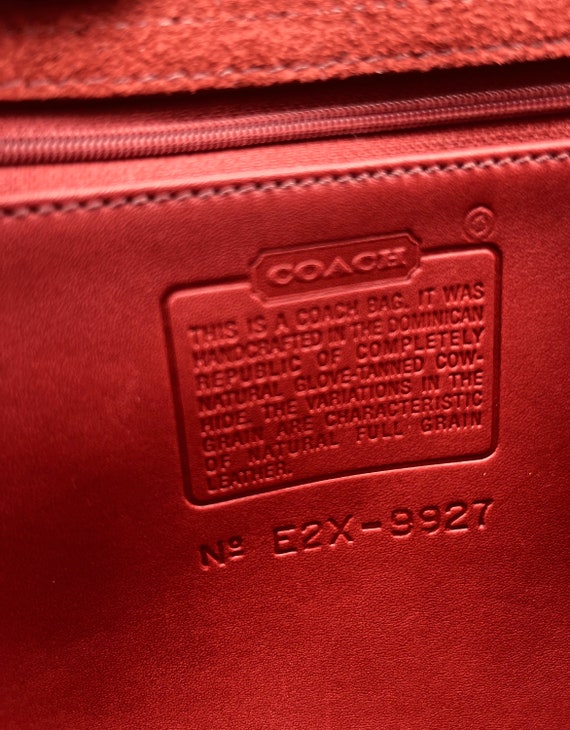 RARE Vintage COACH Willis 9927 Red Leather Turnlock C… Gem