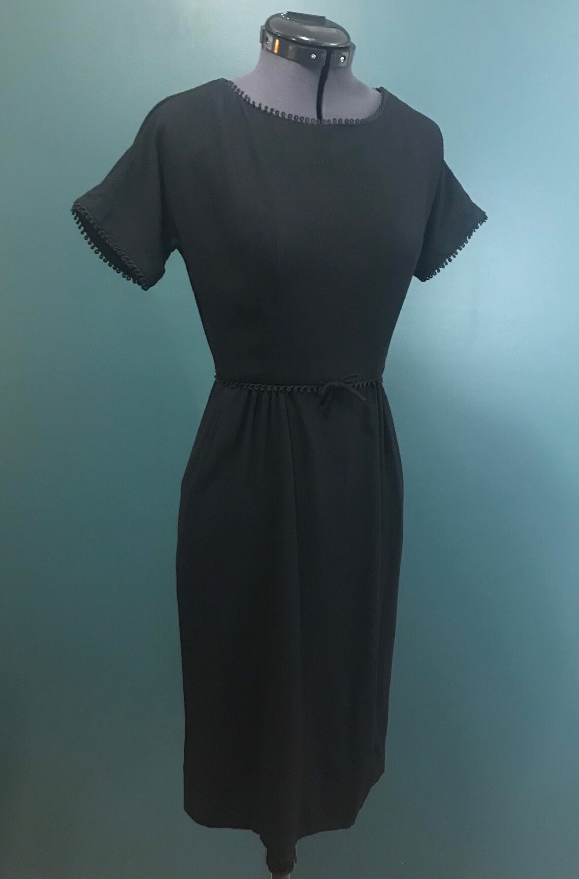 Vintage 1940s 1950s Gothic Mourning Funeral Little Black Dress - Etsy