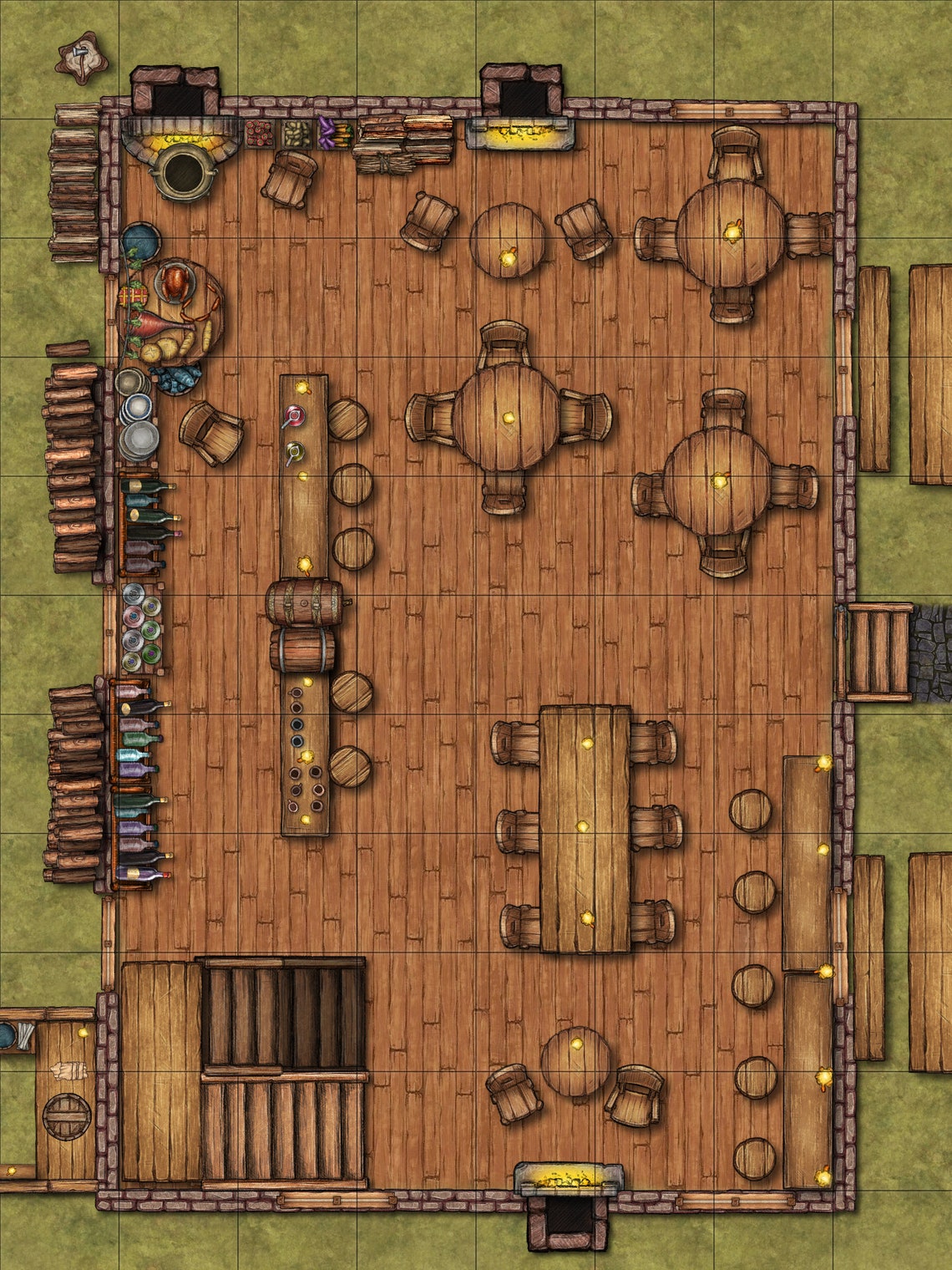 Digital Map Set Tavern Etsy