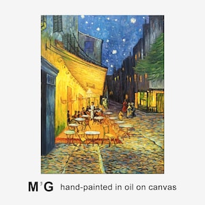 Hand-Painted Van Gogh &quot;Café Terrace at Night&quot; Oil Painting Reproduction
