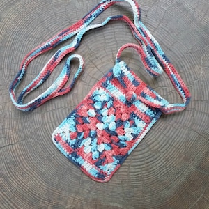 gehäkelte Handy Tasche - gehäkelte Handytasche Crossbody Gurt - Vegane Frauen Tasche Schulter- Hippie Tasche Crossbody - Handytäschchen