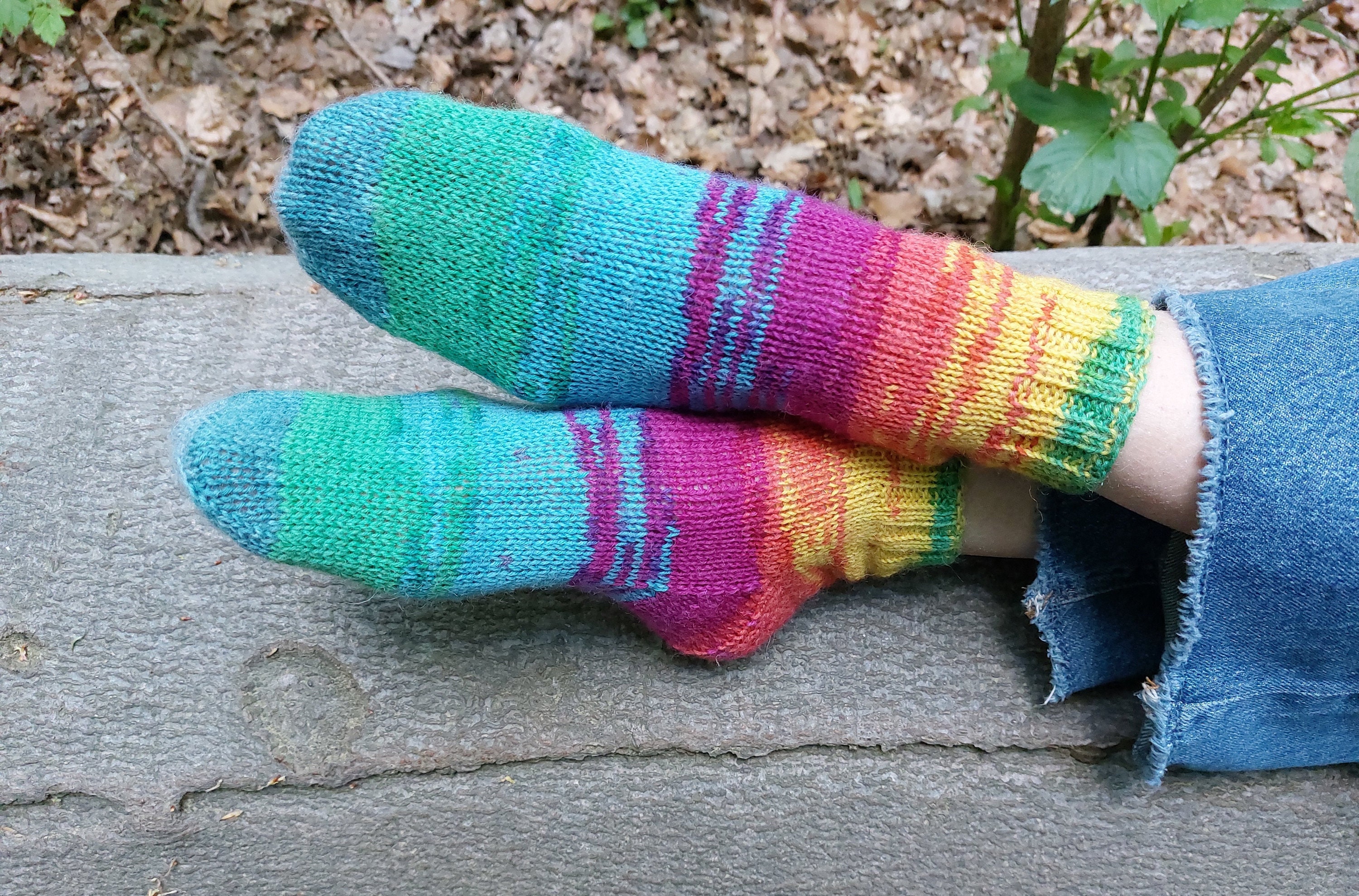Chaussettes femmes rayées multicolores Ref FilRA04