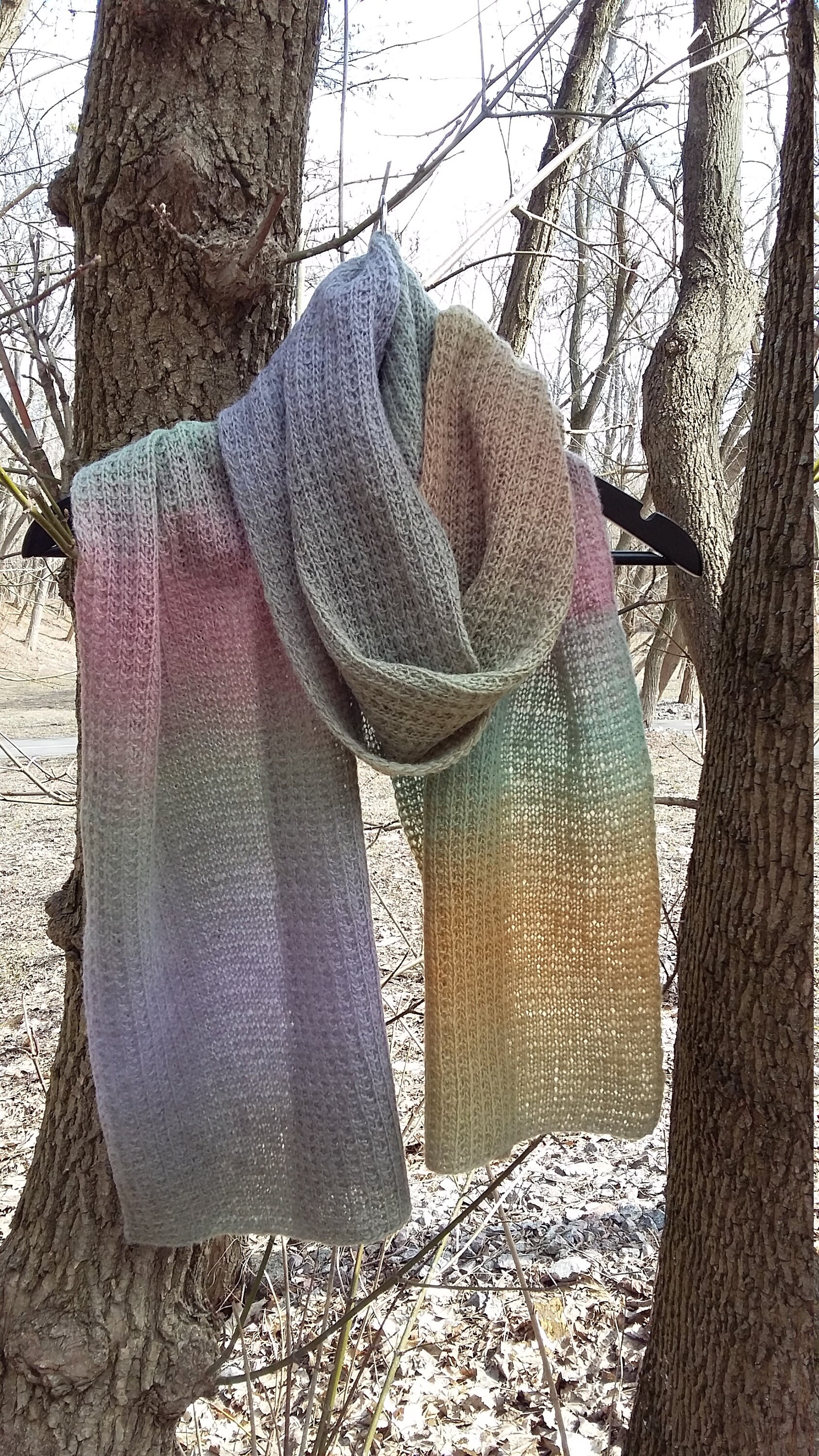 purple plaid blanket scarf