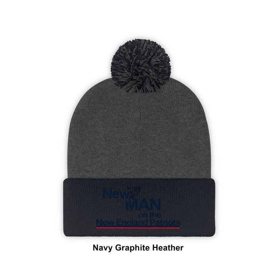 patriots pom beanie
