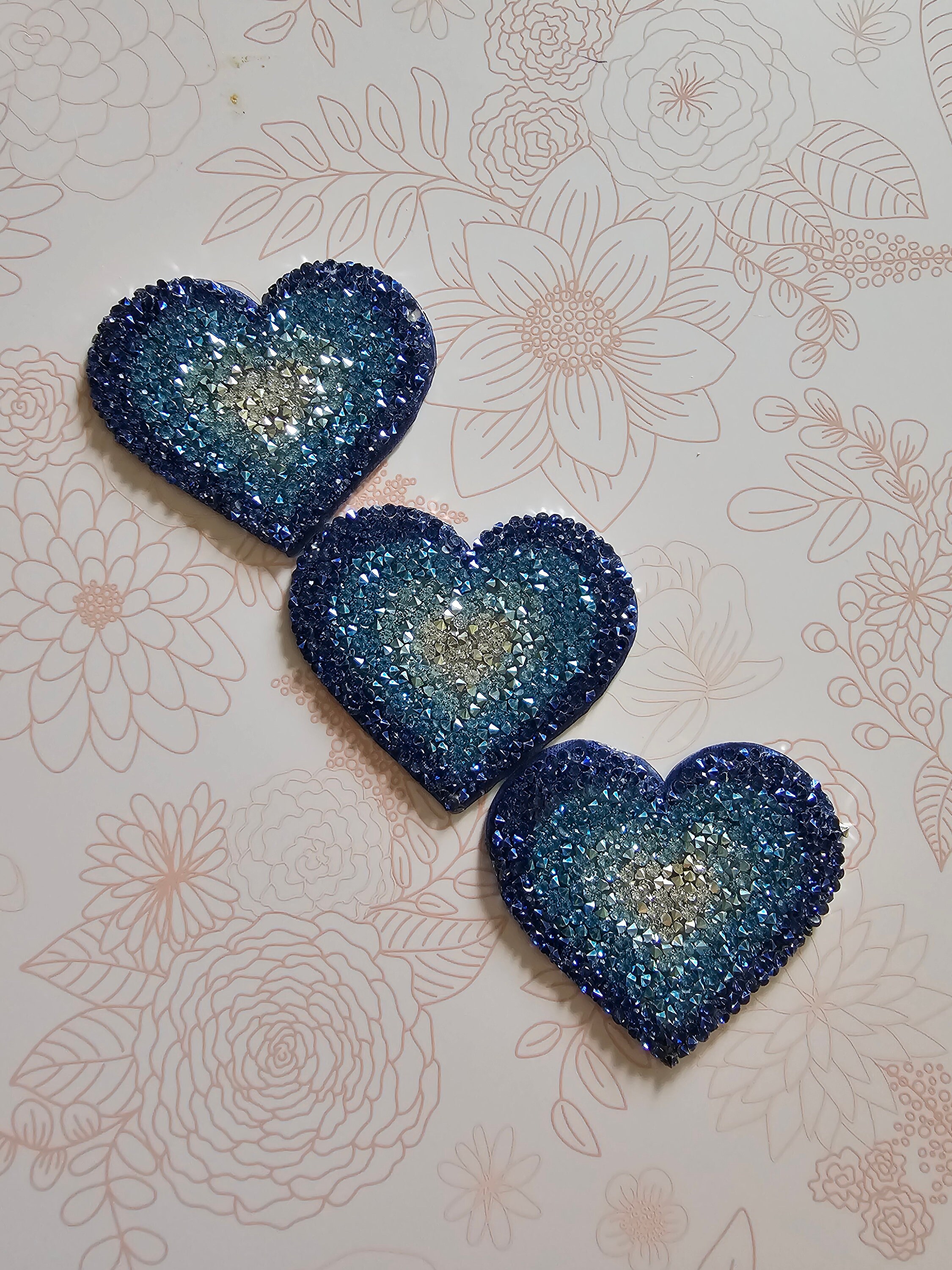 Rhinestone Heart Iron on Patch - Etsy