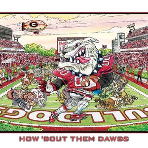 Unique Bulldogs Football Poster