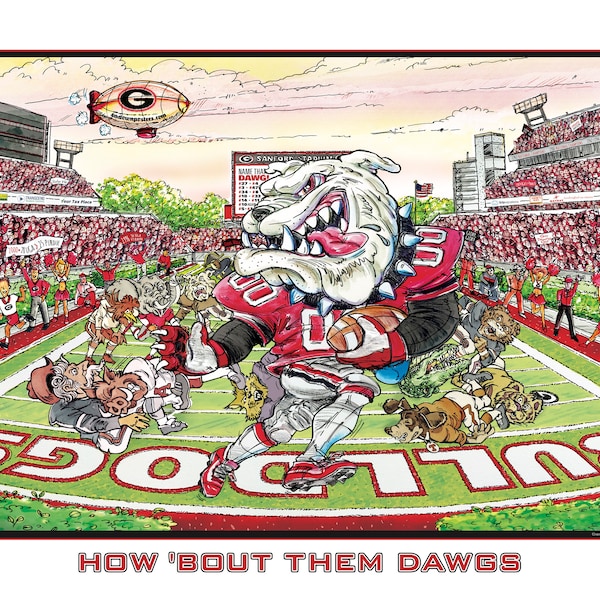 Unique Bulldogs Football Poster