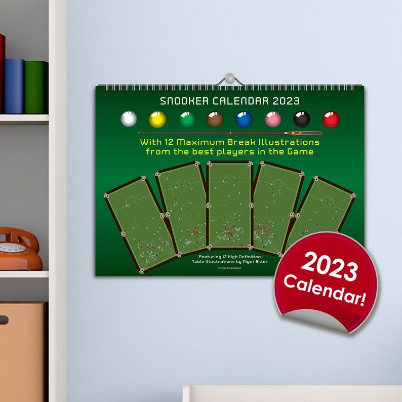 top-12-snooker-maximum-147-breaks-12-month-2023-calendar-etsy