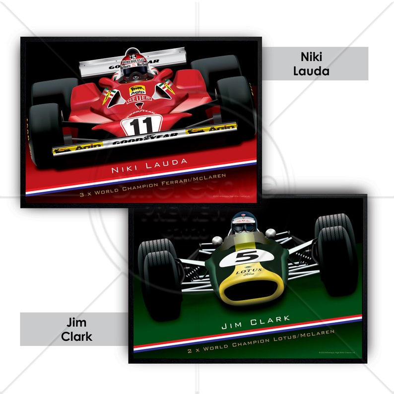 Formula 1 Legends Super Posters F1 Wall Poster Etsy Ireland