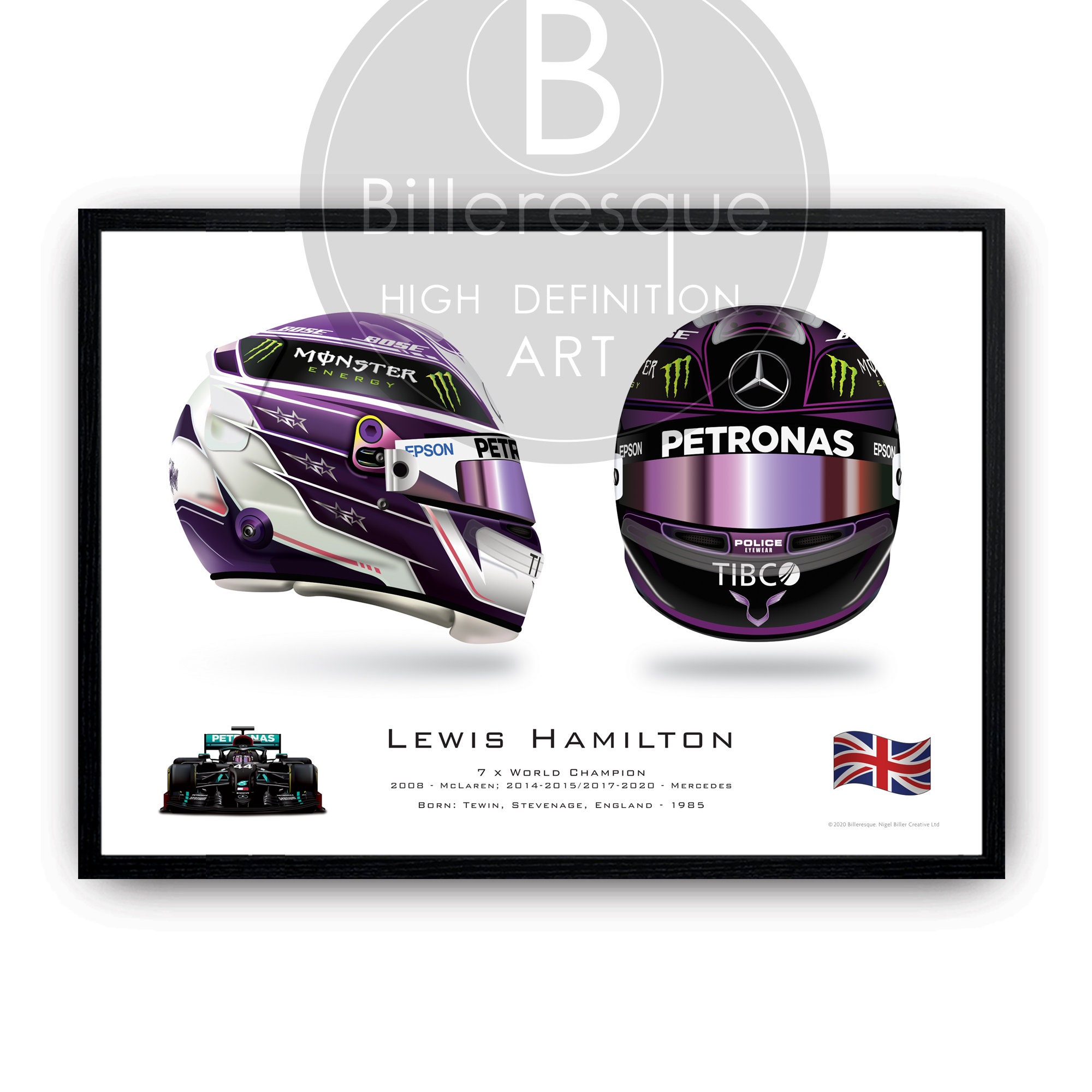 Lewis Hamilton 2020 Casco 2 Vistas P ster de F rmula 1 F1 Grand