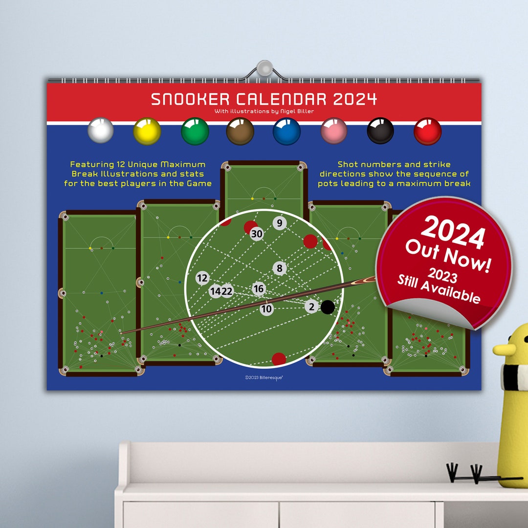 Top 12 Snooker Maximum 147 Breaks 12 Month 2025 Calendar Etsy