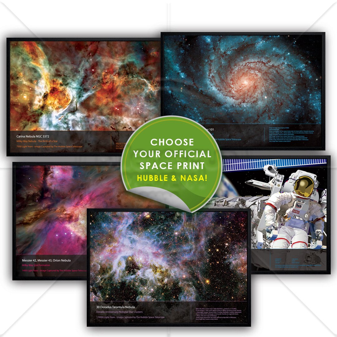Hubble Telescope Official NASA Prints Space Solar System Wall Art Print