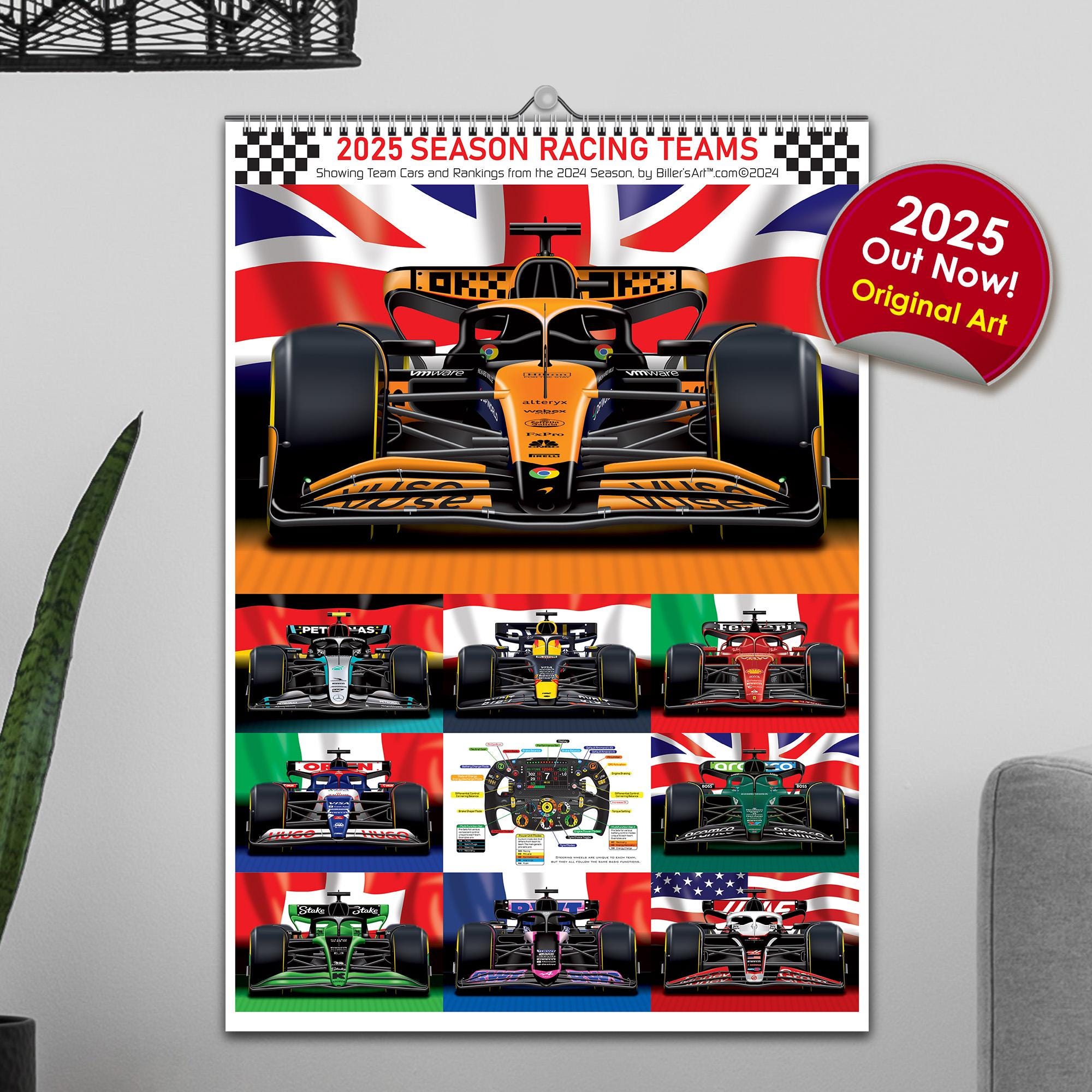 formula-1-2025-calendar-racing-teams-12-month-calendar-etsy