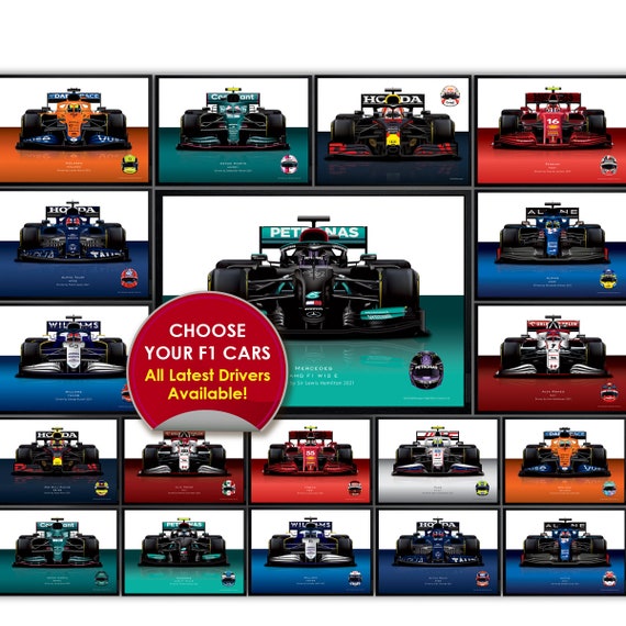 Formule 1 2021 Pilotes de voitures de course Grand Prix F1 Wall