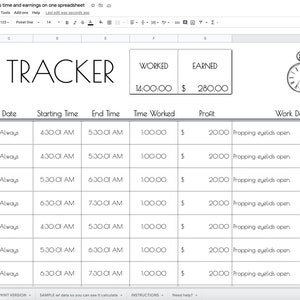 Freelance Time Tracker Printable BONUS Link to Get the Google Drive ...