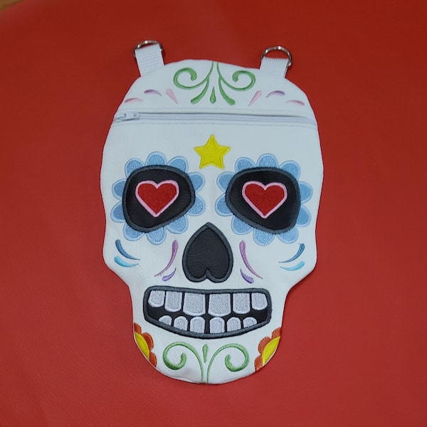 Umhängetasche Gürteltasche Maske  La Muerte  mexikanisch
