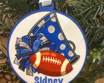 Cheerleading personalized ornament