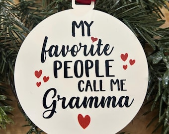 Gramma personalized ornament - or any Grandma name!