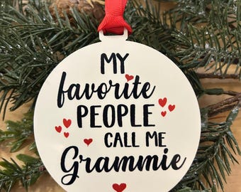 Grammie personalized ornament - or any Grandma name!