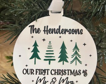 Wedding Couple personalized ornament