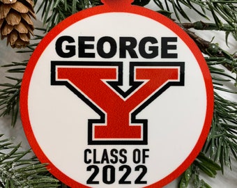 Youngstown State University personalized ornament YSU