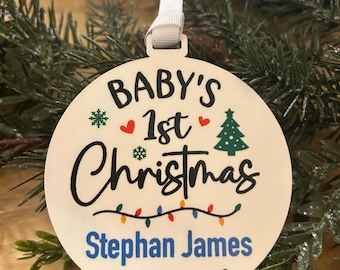 Baby’s First Christmas personalized ornament